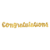 Gold Congratulations Banner - The Party Room